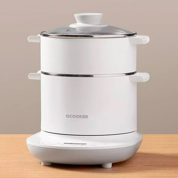 Plită de masă Xiaomi Mijia Mi Qcooker White Cu inducție, Oțel emailat photo 2