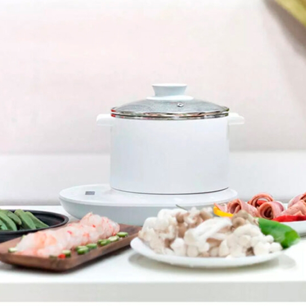 Plită de masă Xiaomi Mijia Mi Qcooker White Cu inducție, Oțel emailat photo 5