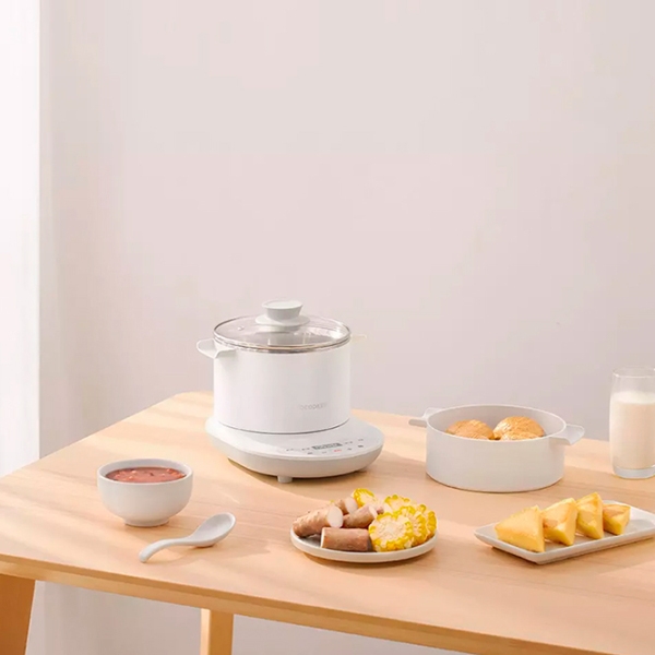 Plită de masă Xiaomi Mijia Mi Qcooker White Cu inducție, Oțel emailat photo 6