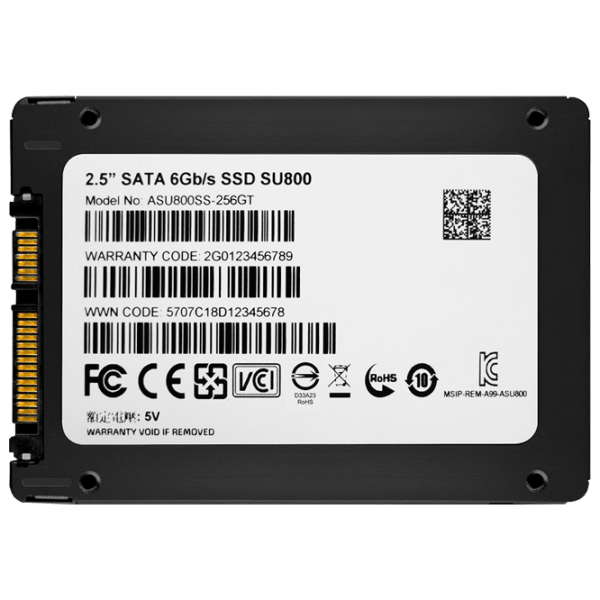 SSD ADATA SU800 2.5'' 256 ГБ Скорость чтения: 560 MБ/ с,
Скорость записи: 520 MБ/ с photo 5