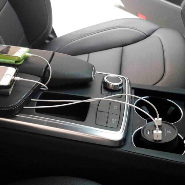 Автомобильное зарядное устройство iXCC Cup Holder (50 Вт) Черный 10 A / Черный photo 5