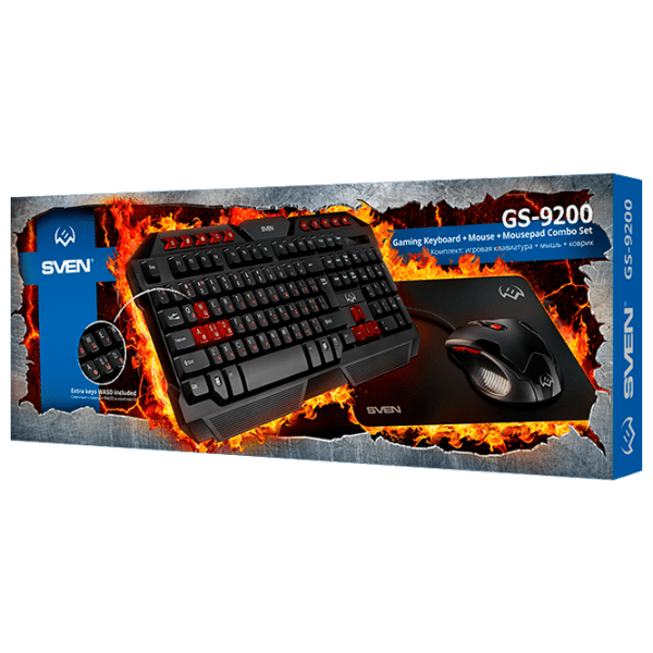 Tastatură Sven GS-9200 Combo Black Gaming, Cu fir photo 5