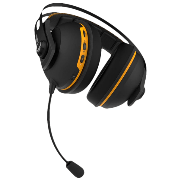 Casti Wireless Gaming Asus TUF H7, Black Yellow  photo 3