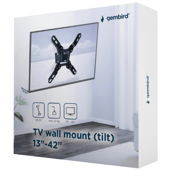 Suport TV Gembird WM-42T-01 Black VESA 200 x 200 mm photo 2