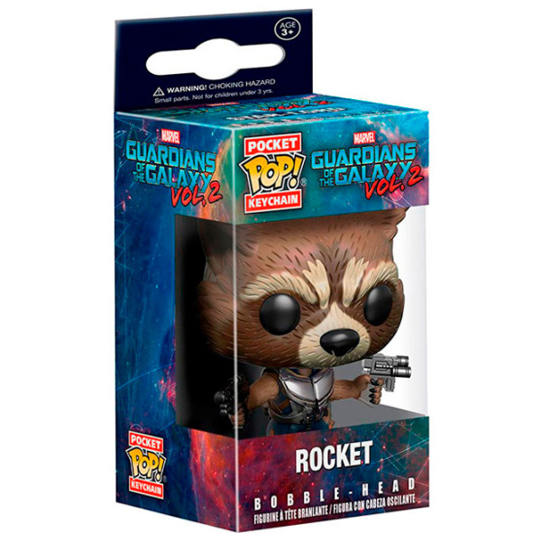 Breloc Funko Pocket Pop Keychain Rocket 13217-PK-1RY Multicolor Pentru copii, 3+ photo 2