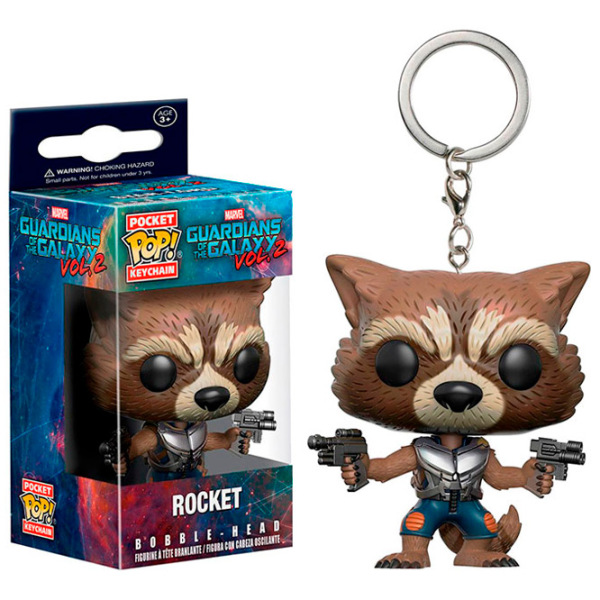 Breloc Funko Pocket Pop Keychain Rocket 13217-PK-1RY Multicolor Pentru copii, 3+ photo 3