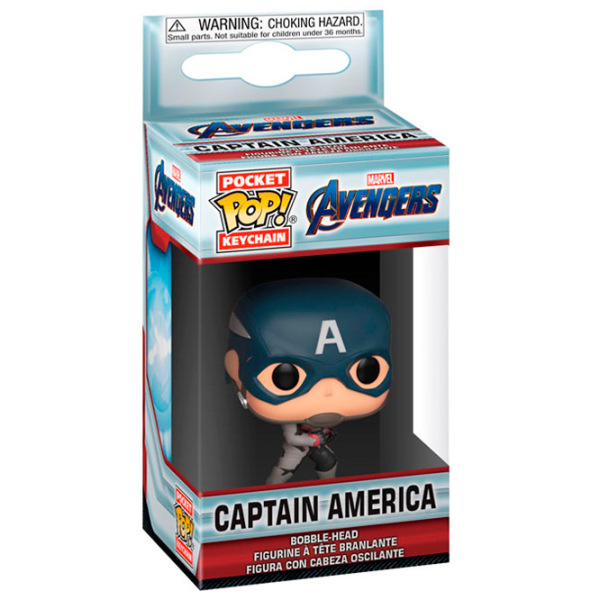 Breloc Funko Pocket Pop Keychain Avengers Captain America 36678 Multicolor Pentru copii, 3+ photo 2