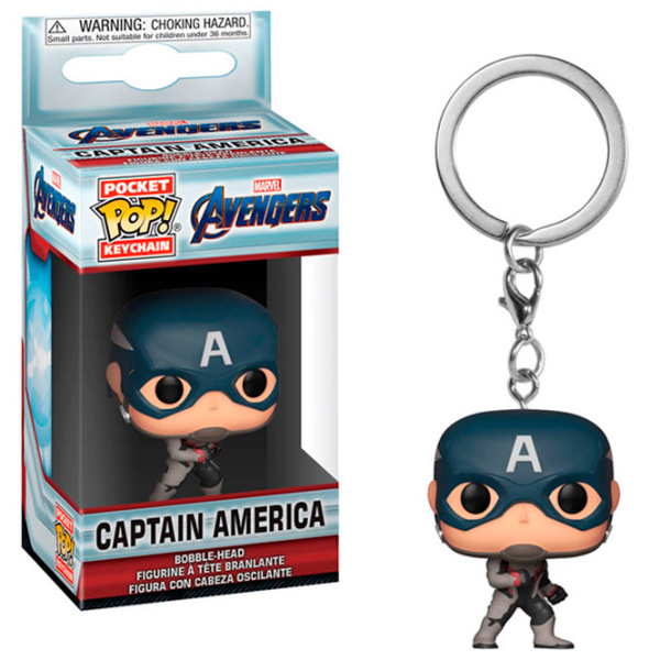 Breloc Funko Pocket Pop Keychain Avengers Captain America 36678 Multicolor Pentru copii, 3+ photo 3