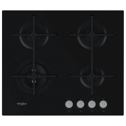 Plită încorporabilă pe gaz Whirlpool GOA 6423/ NB Black Sticlă călită, Gratare: Fontă