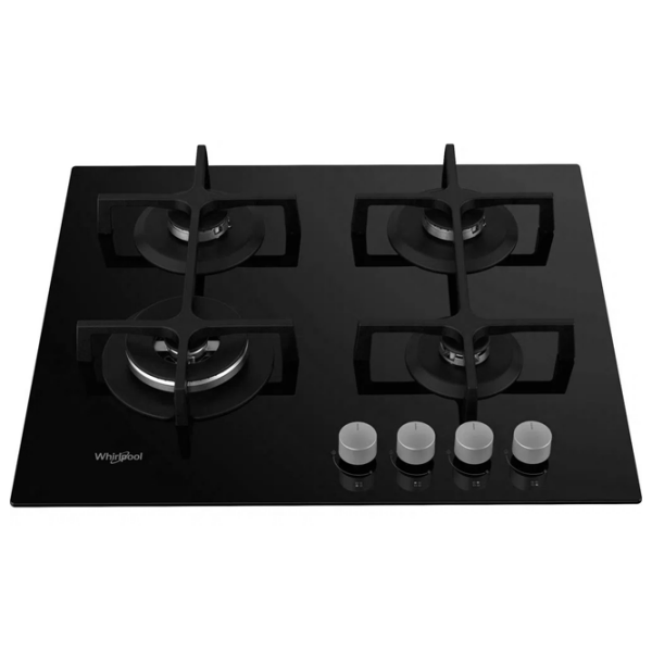 Plită încorporabilă pe gaz Whirlpool GOA 6423/ NB Black Sticlă călită, Gratare: Fontă photo 2