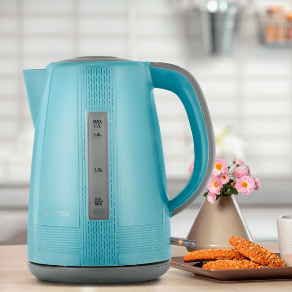 Ceainic electric Vitek VT-7001 Blue 2150 W, 1.7 l, Material interior: Plastic photo 5