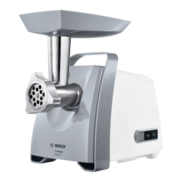 Mașină de tocat carne Bosch MFW45020 White 500 W/ 1600 W, 2.7 kg/ min photo 1