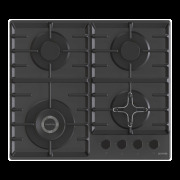 Plită încorporabilă pe gaz Gorenje GTW 641 SYB Black Sticlă călită, Gratare: Fontă