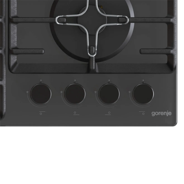 Plită încorporabilă pe gaz Gorenje GTW 641 SYB Black Sticlă călită, Gratare: Fontă photo 3