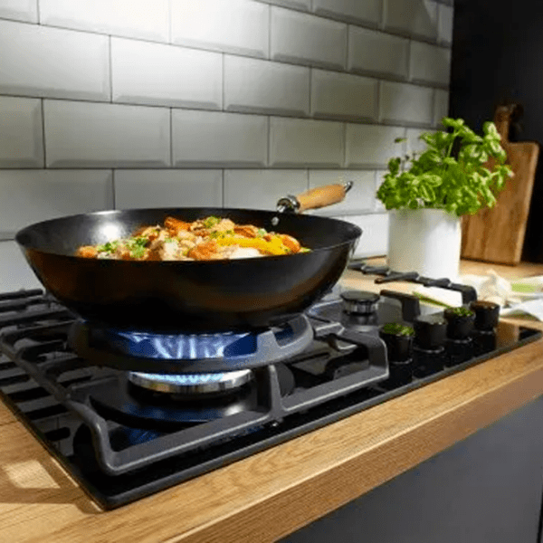 Plită încorporabilă pe gaz Gorenje GTW 641 SYB Black Sticlă călită, Gratare: Fontă photo 5