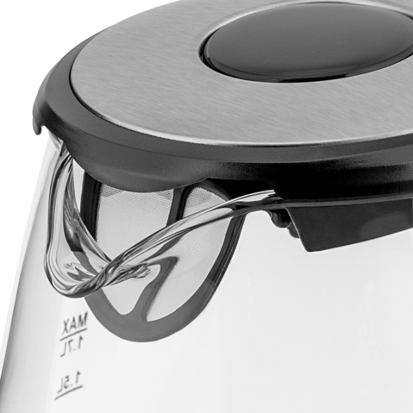 Электрочайник Vitek VT-7008TR Черный 2200 Вт, 1.7л, Внутреннее покрытие: Стекло photo 3