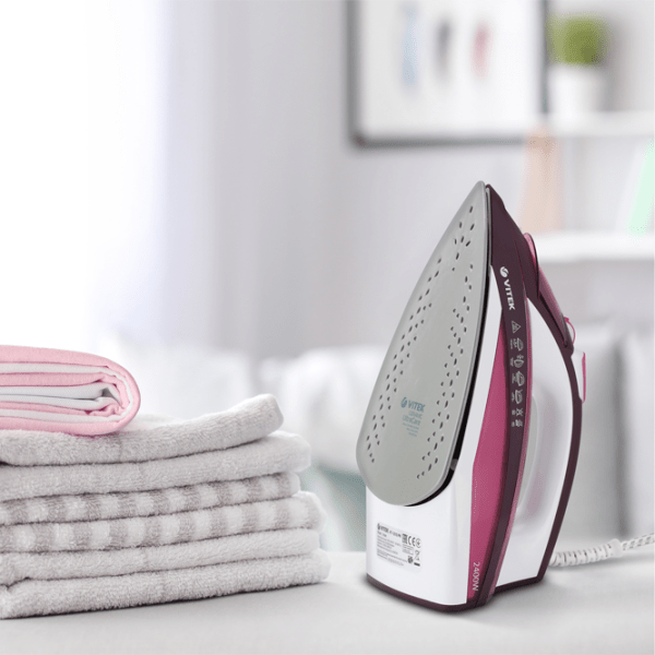 Fier de călcat Vitek VT-1215 Pink 2400 W, 35 g/ min, 0.32 l, Ceramică photo 5