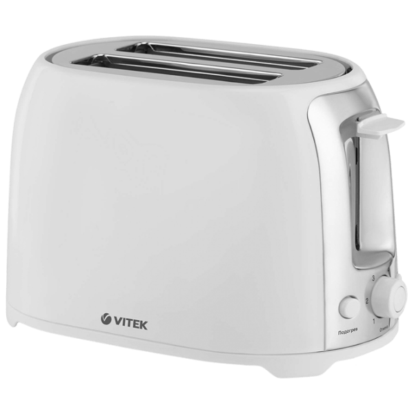 Toster Vitek VT-1582 W White 750 W, Numărul de grade de prăjire: 6 photo 1