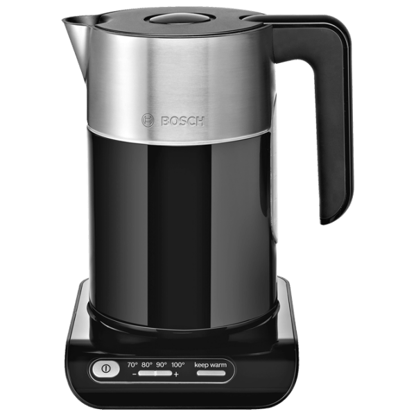Электрочайник Bosch TWK8613P Черный 2400 Вт, 1.5л, Внутреннее покрытие: Нержавеющая сталь photo 1
