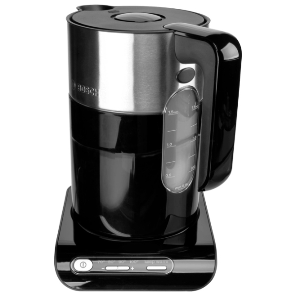 Электрочайник Bosch TWK8613P Черный 2400 Вт, 1.5л, Внутреннее покрытие: Нержавеющая сталь photo 2