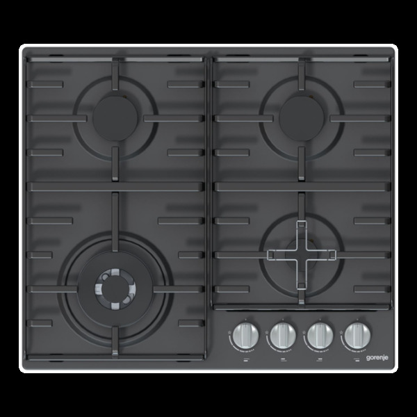 Plită încorporabilă pe gaz Gorenje GW 640 MB (BG6CB-G0B) Black Oțel emailat, Gratare: Emailate photo 1