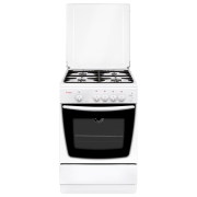 Aragaz Gefest 1200-C6 K50 White Tipul plitei: , 63 l, Tipul cuptorului:
