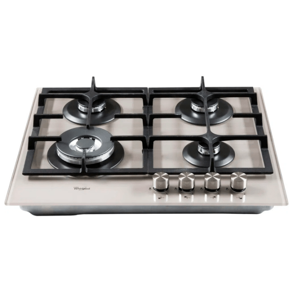 Plită încorporabilă pe gaz Whirlpool GOA 6425/ S Brown Sticlă călită, Gratare: Fontă photo 2