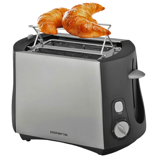 Toster Polaris PET0812A Black 800 W, Numărul de grade de prăjire: 6 photo 1