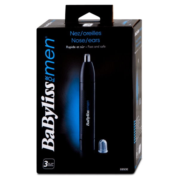 Aparat de tuns părul din nas/urechi Babyliss E650E, Black  photo 2