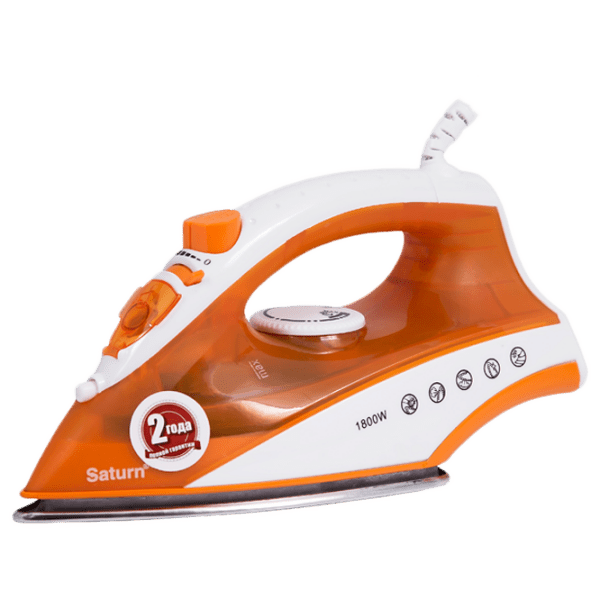 Fier de călcat Saturn ST-CC7142 Orange 1800 W, 80 g/ min, 0.16 l, Oțel inoxidabil photo 1