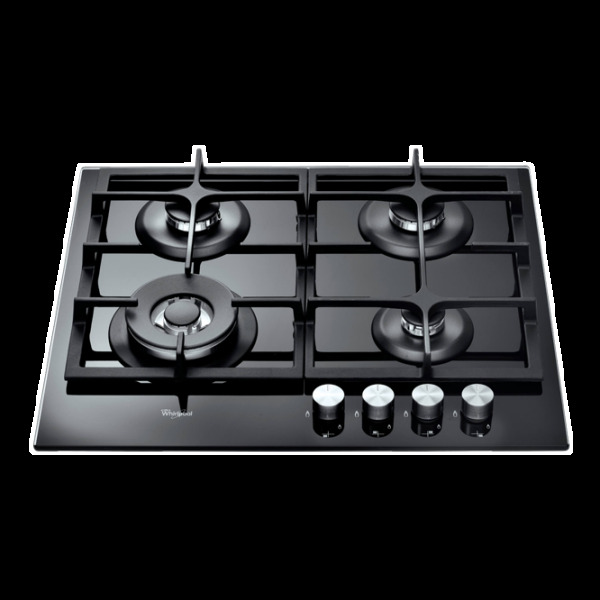 Газовая варочная панель Whirlpool GOA 6425/ NB Черный Закаленное стекло, Решетка: Чугунная photo 1