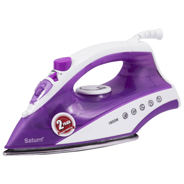 Fier de călcat Saturn ST-CC7142 Purple 1800 W, 80 g/ min, 0.16 l, Oțel inoxidabil photo 1