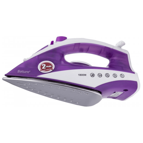 Fier de călcat Saturn ST-CC7142 Purple 1800 W, 80 g/ min, 0.16 l, Oțel inoxidabil photo 4