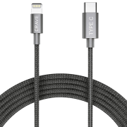 Cablu pentru telefon CRAVE CRVBLC103 Lightning/ USB Type-C Gray 