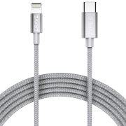 Cablu pentru telefon CRAVE CRVBLC102 Lightning/ USB Type-C Silver 