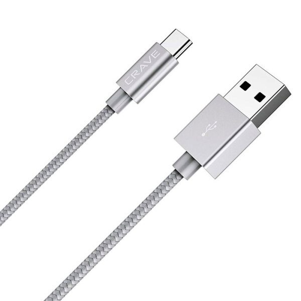 Cablu pentru telefon CRAVE CRVBACG102 USB Type-A/ USB Type-C Silver  photo 2