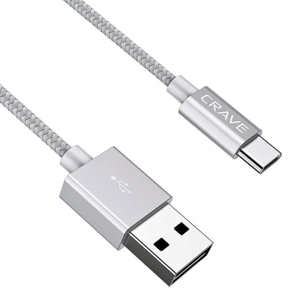Cablu pentru telefon CRAVE CRVBACG102 USB Type-A/ USB Type-C Silver  photo 4