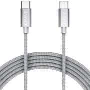 Cablu pentru telefon CRAVE CRVBACAS101 USB Type-C/ USB Type-C Silver 