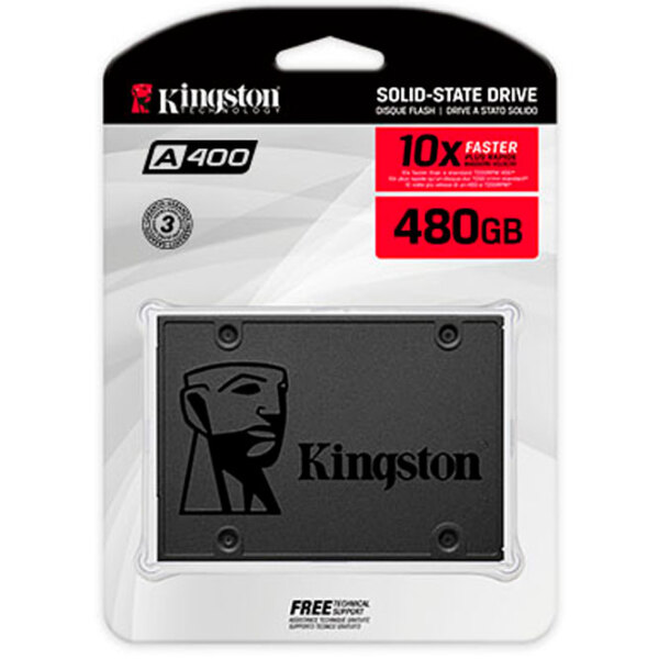 SSD Kingston A400 2.5'' 480 ГБ Скорость чтения: 500 MБ/ с,
Скорость записи: 320 MБ/ с photo 5