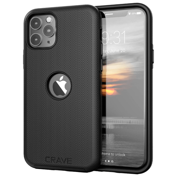 Husă pentru smartphone Apple iPhone 11 Pro (Dual Guard) Black CRAVE, TPU, Back photo 1