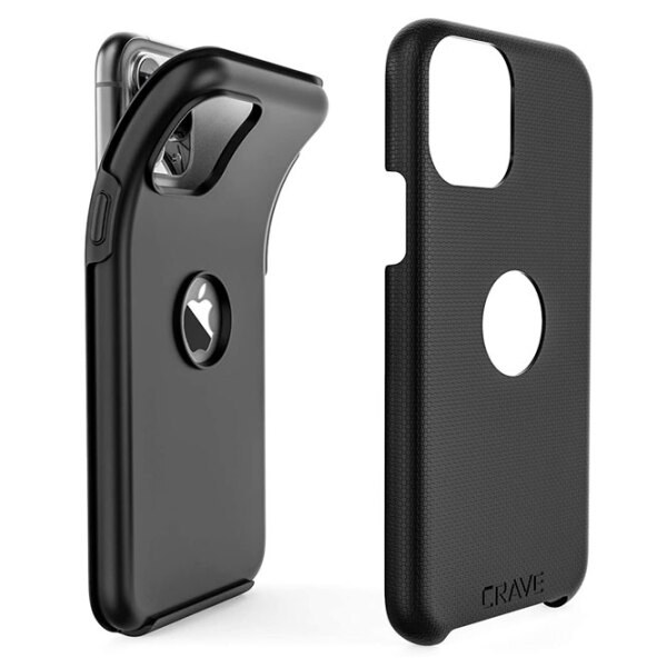 Husă pentru smartphone Apple iPhone 11 Pro (Dual Guard) Black CRAVE, TPU, Back photo 2