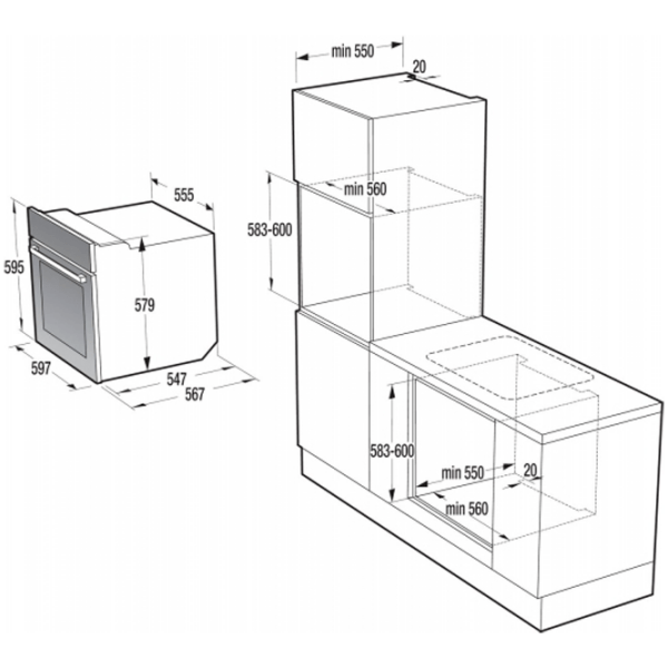 Духовой шкаф Gorenje BO 735 E11XK Нержавеющая сталь A, 71 л photo 6