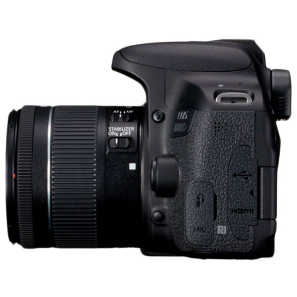 Cameră foto Canon EOS 800D + EF-S18-55 IS STM Kit Black CMOS, 24.2 MP, f/ 3.5 - f/ 5.6 photo 3