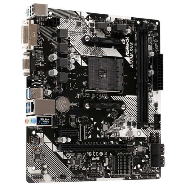 Материнская плата ASRock A320M-DVS R4.0 mATX  photo 3