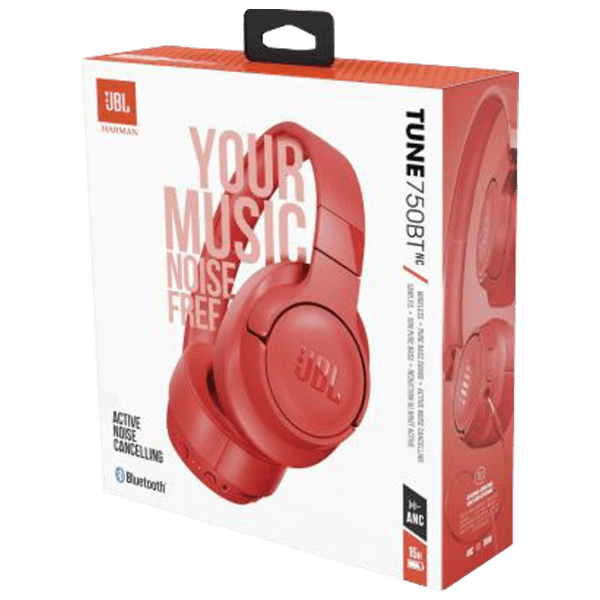 Căști JBL T750BTNC Red Fără fir + Cu fir / Personal / Over the ear photo 4