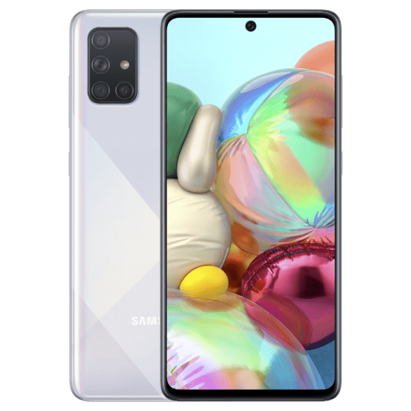 Samsung Galaxy A71 128 ГБ Серебристый 6.7" | 64 Мп | 6 ГБ | Dual SIM photo 1