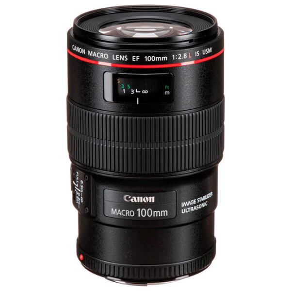 Объектив Canon EF 100mm f/ 2.8 L Macro IS USM, Черный  photo 2