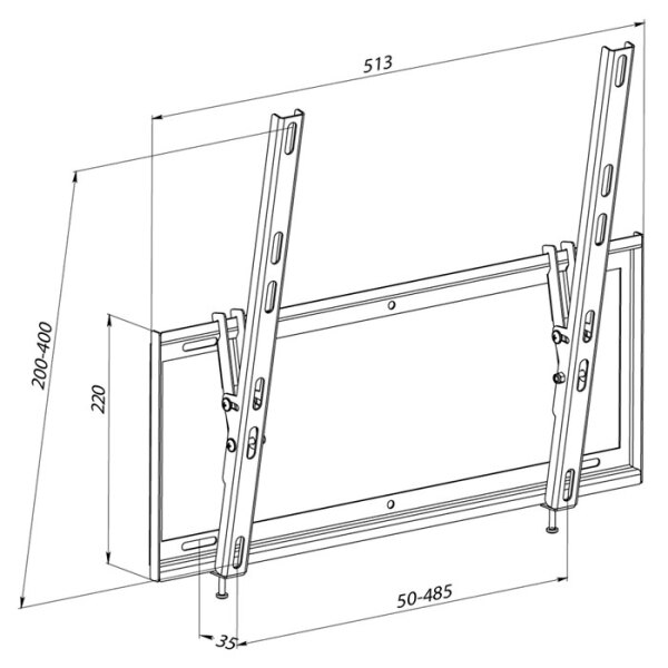 Suport TV KSL WM448N Black VESA 400 x 400 mm photo 3