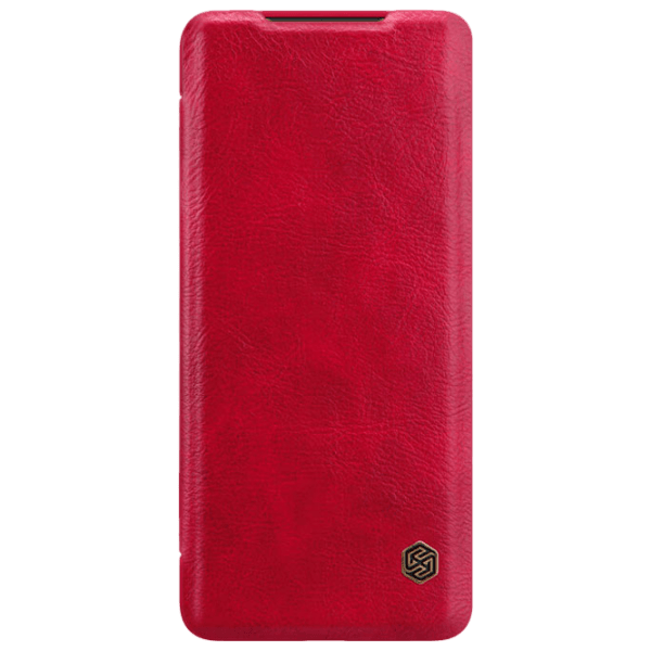 Husă pentru smartphone Samsung Galaxy S20 Ultra (QIN) Red Nillkin, Piele, Flip Cover photo 2