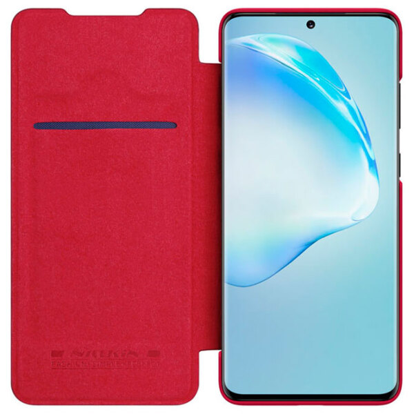 Husă pentru smartphone Samsung Galaxy S20 Ultra (QIN) Red Nillkin, Piele, Flip Cover photo 3